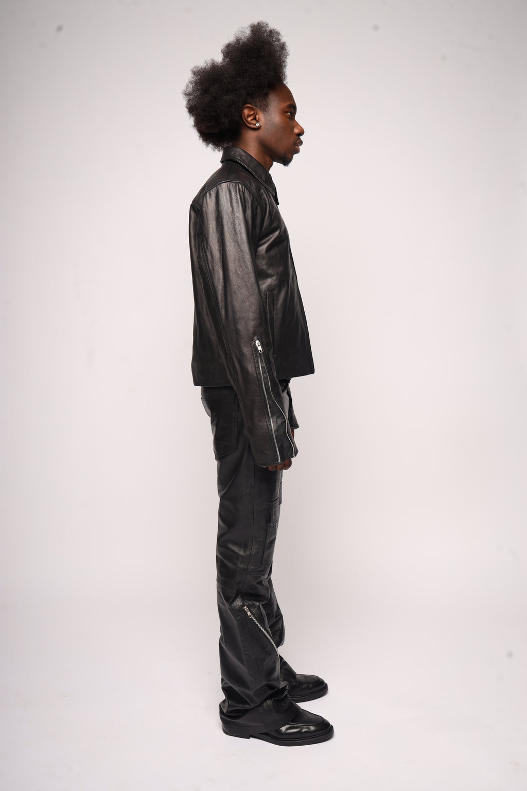 Zipped Leather Jacket - VELMONTU