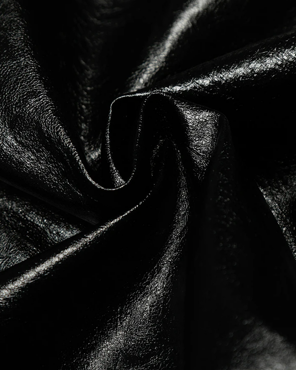 Glossed Leather Bomber - VELMONTU