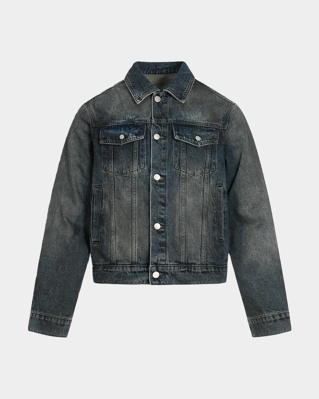 Rugged washed Denim Jacket - VELMONTU