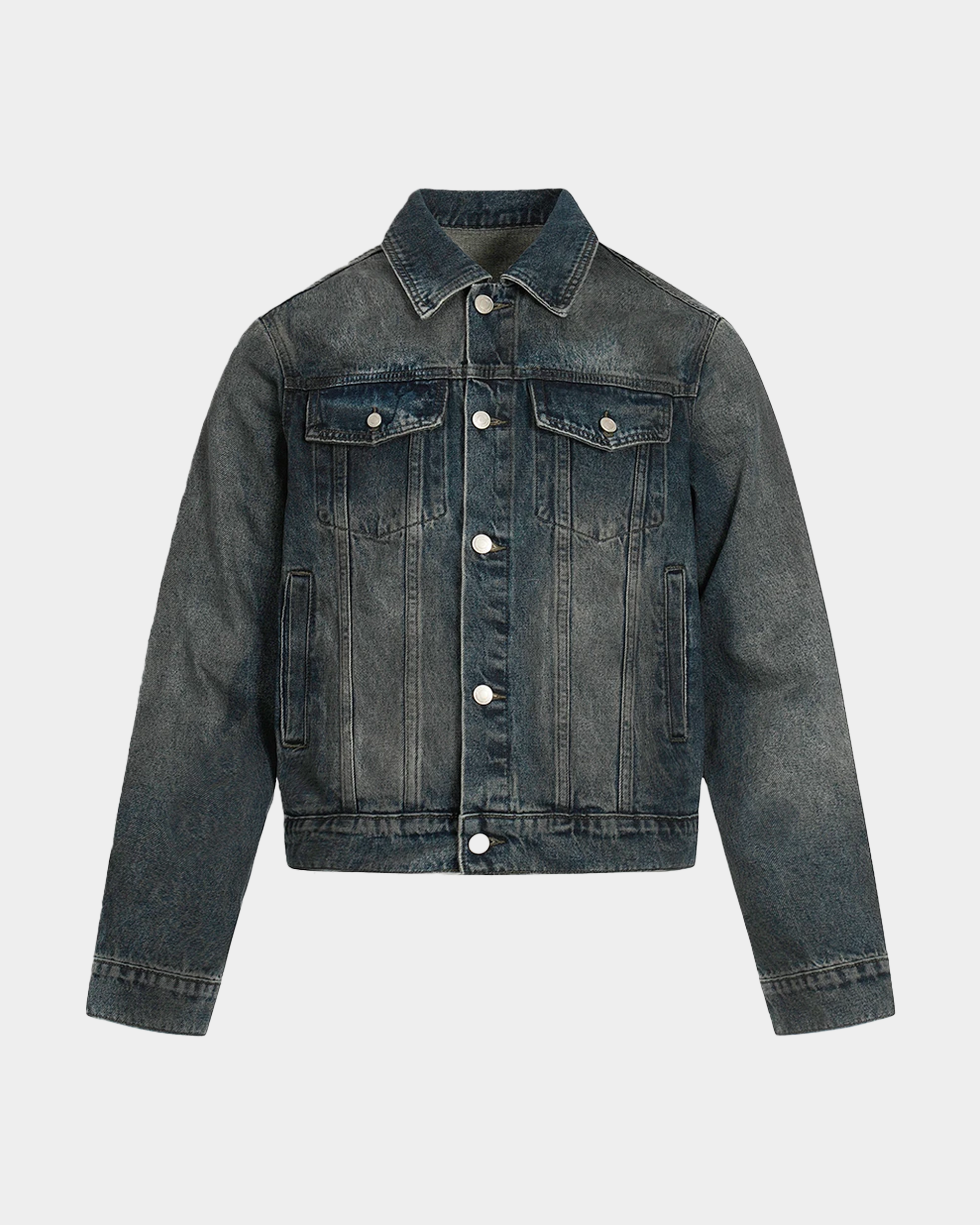 Rugged washed Denim Jacket - VELMONTU