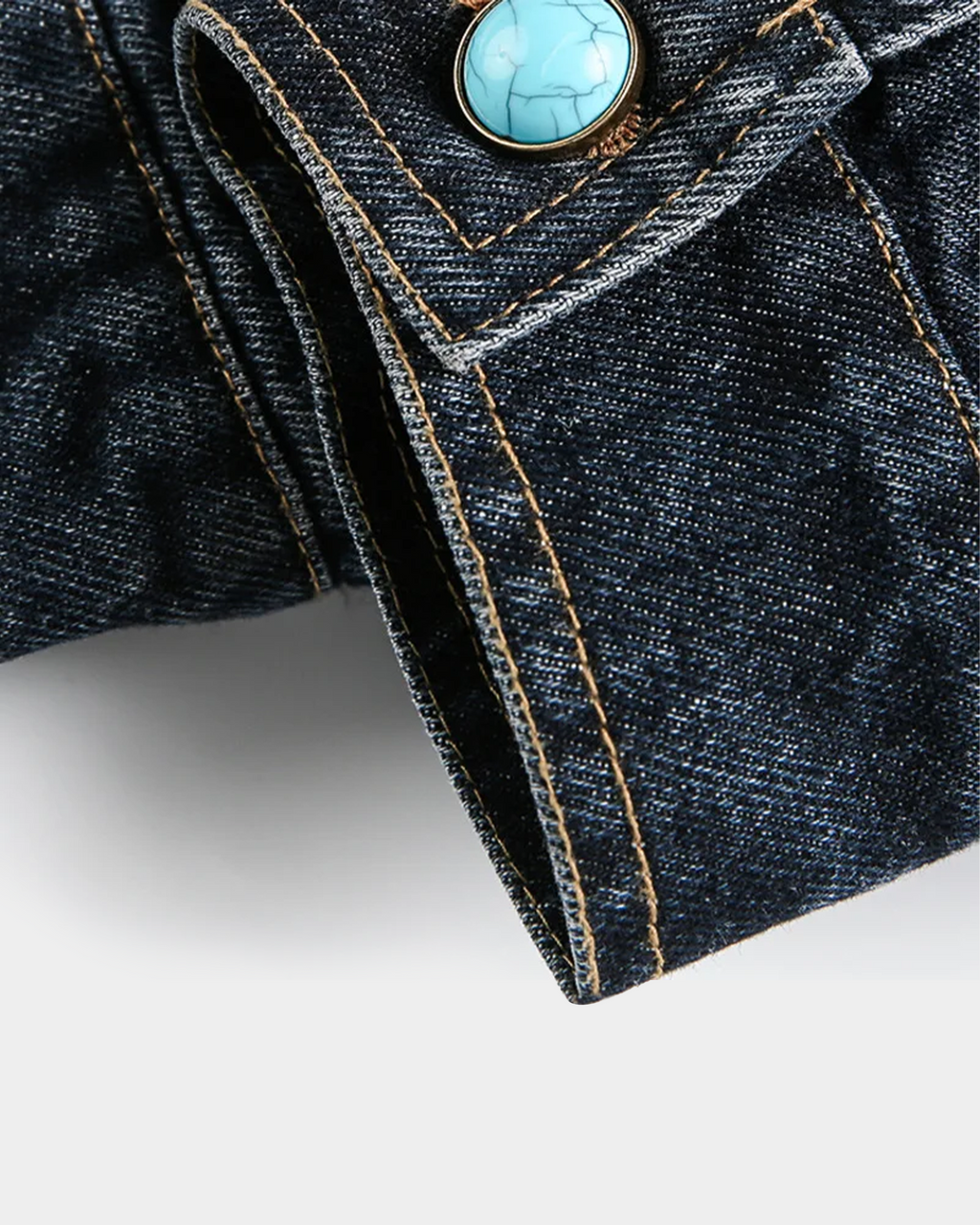 Washed Indigo Denim Jacket - VELMONTU