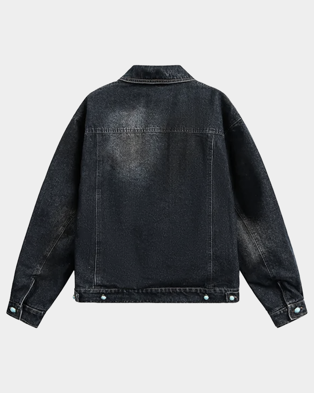 Washed Indigo Denim Jacket - VELMONTU